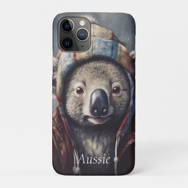 Adorable koala wearing cute hat cusomizable  Case-Mate iPhone case (Back)