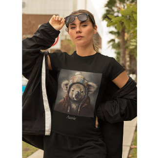 Adorable koala wearing cute hat cusomizable  T-Shirt
