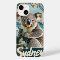 Adorable Koala with Sydney Harbor Bridge