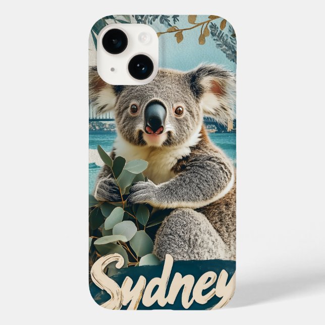 Adorable Koala with Sydney Harbor Bridge Case-Mate iPhone Case (Back)