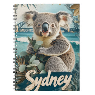 Adorable Koala with Sydney Harbour Bridge Notebook