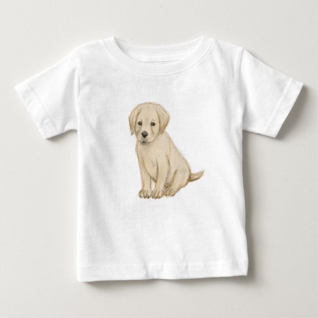 Adorable labrador puppy sketch baby T-Shirt (Front)