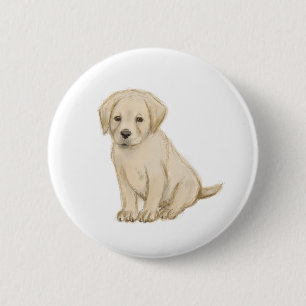Adorable labrador sketch 6 cm round badge