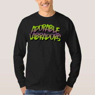 Adorable Labradors Neon Graffiti T-Shirt