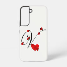 Adorable Ladybugs and Red Heart iPhone / iPad case