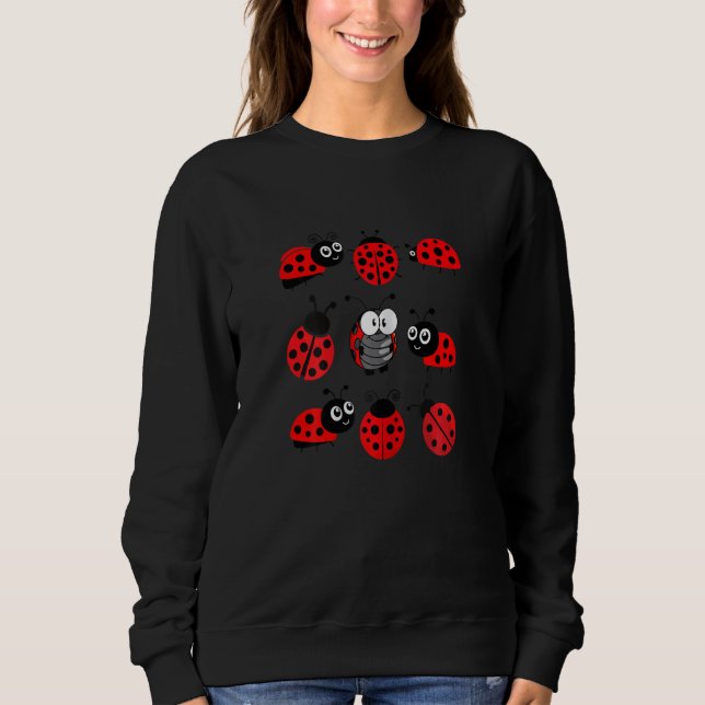 Adorable Ladybugs Everywhere   Ladybug Women  Girl Sweatshirt (Front)