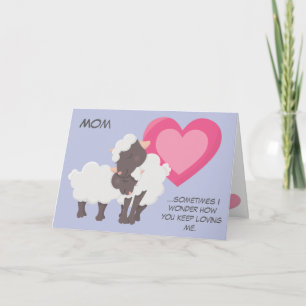 Adorable Lamb and Mum Mother's Day Card
