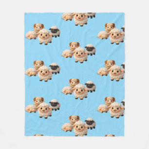 Adorable Lambs Fleece Blanket