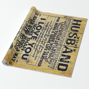 Adorable Letter To Husband, Lovely Gift, Wrapping Paper