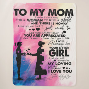 Adorable Letter To Mum Lovely Gift To My Mum Sherpa Blanket
