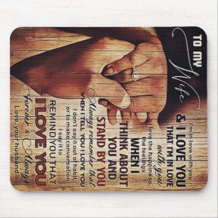 Adorable Letter To Wife, Lovely Gift, Mouse Pad