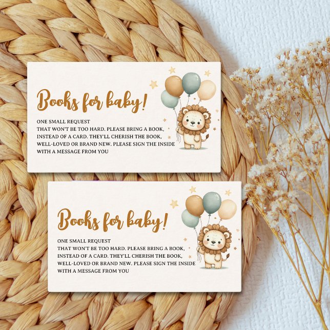 Adorable Lion Baby Shower Boy Enclosure Card (Creator Uploaded)