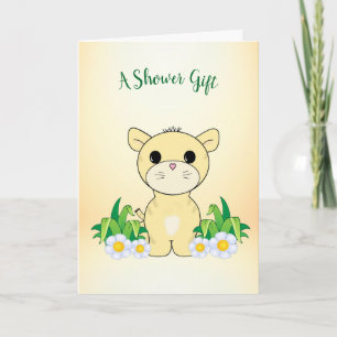 Adorable Lion Baby Shower Congratulations Card