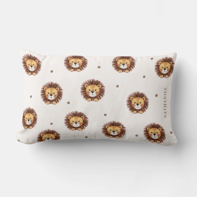 Adorable lion pattern nursery   lumbar cushion (Front)