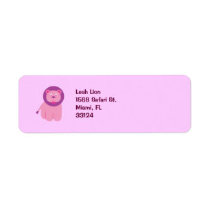 Adorable Lion Return Address Label