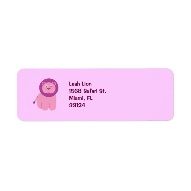 Adorable Lion Return Address Label (Front)