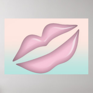 Adorable   Lips,Kiss Poster