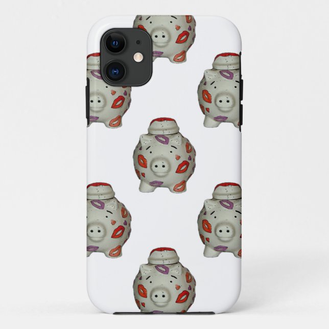 Adorable Lipstick Pig Case-Mate iPhone Case (Back)