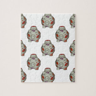 Adorable Lipstick Pig Jigsaw Puzzle