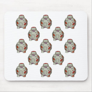 Adorable Lipstick Pig Mouse Pad