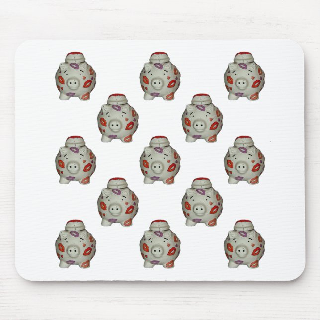Adorable Lipstick Pig Mouse Pad (Front)