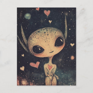 Adorable Little Alien Postcard