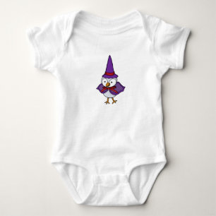Adorable little bird wearing a wizard costume baby bodysuit