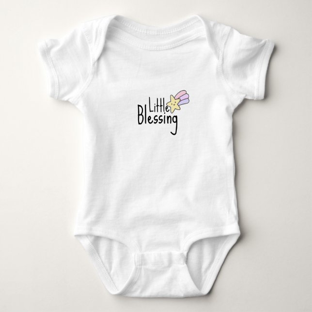 Adorable Little Blessing: Custom Cute Baby Baby Bodysuit (Front)