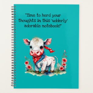 adorable little cow notebook planner