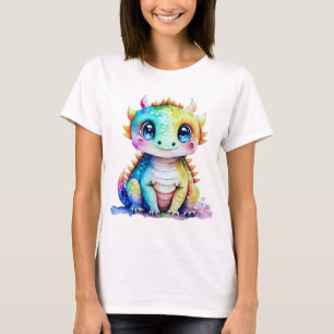 Adorable Little Dragon Sitting on the Ground  T-Shirt