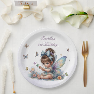 Adorable little fairy paper plate
