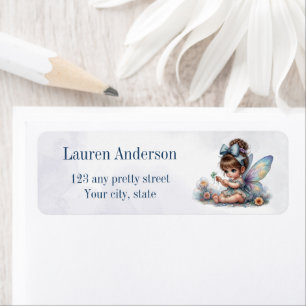 Adorable little fairy return address label