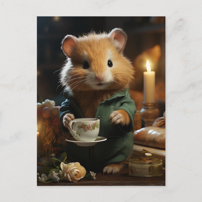 Adorable Little Hamster Postcard (Front)