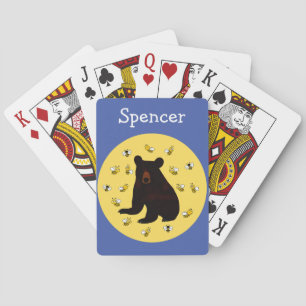 Adorable Little Honey Bee Bear Playing Cards