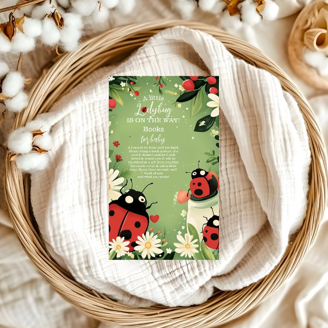 Adorable Little Ladybug Girl Baby Books for Baby Enclosure Card (Creator Uploaded)