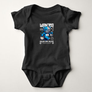 Adorable Little Outlaw Baby Bodysuit - Blue Bear W