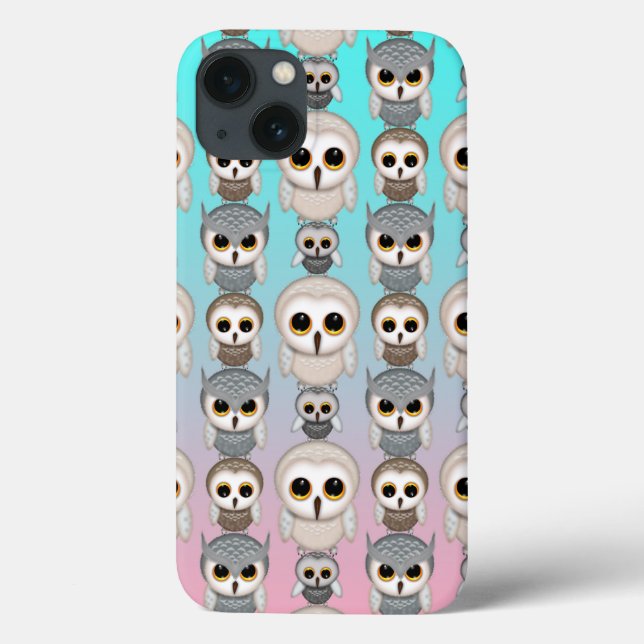 Adorable Little Owls Pattern Case-Mate iPhone Case (Back)