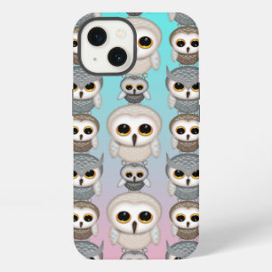 Adorable Little Owls Pattern iPhone Case