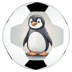 Adorable little penguin soccer ball