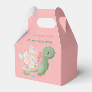 Adorable Little Turtle Pink Baby Shower Favour Box