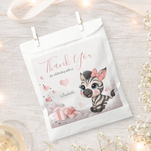 Adorable little zebra  favour bag (Clipped)