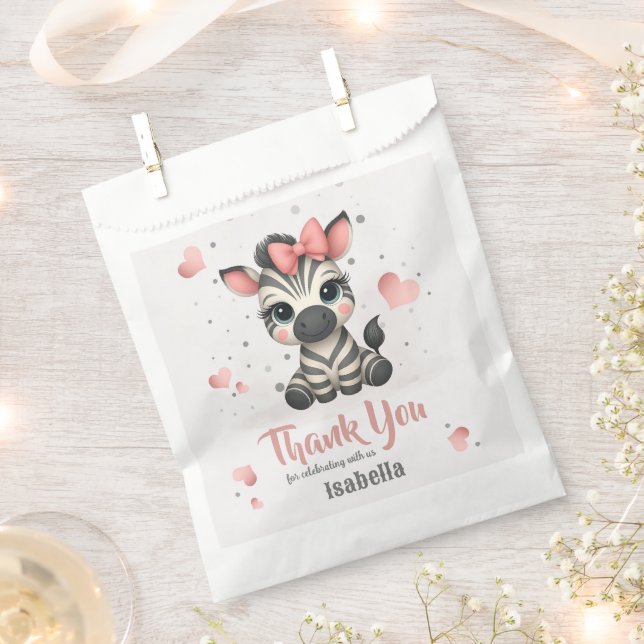 Adorable little zebra  favour bag (Clipped)