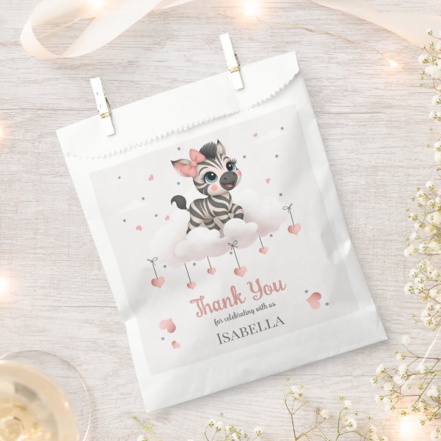 Adorable little zebra  favour bag (Clipped)