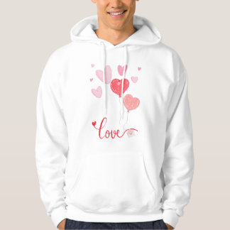 Adorable Love Balloons & Hearts – Cute Valentine Hoodie