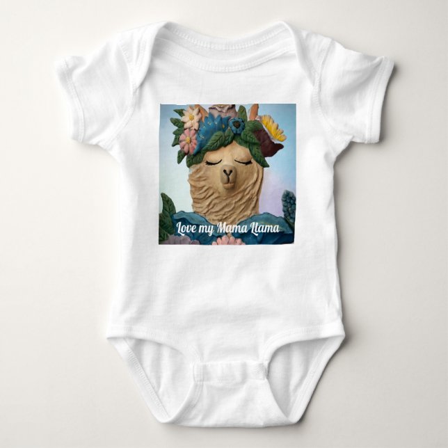 Adorable Love my Mama Llama wear for baby Baby Bodysuit (Front)