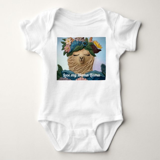 Adorable Love my Mama Llama wear for baby Bodysuit (Front)