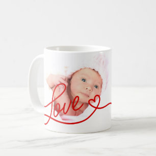 Adorable Love With Heart Valentine's Day Photo Coffee Mug