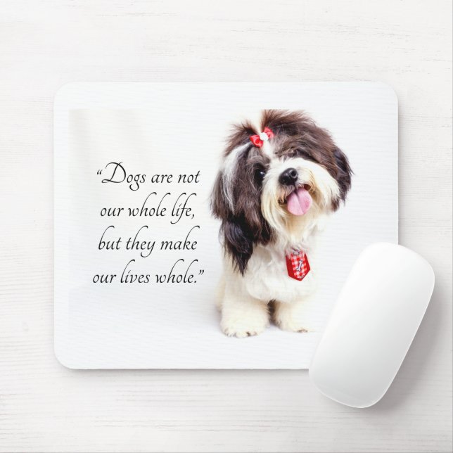Adorable Lovely Shih Tzu Puppy Mouse Pad (With Mouse)