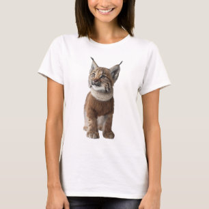 Adorable Lynx Cub in Brown Knitted Sweater