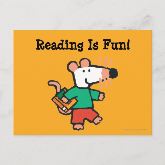 Adorable Maisy Loves to Read Postcard (Front)